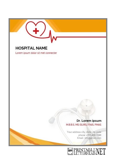 medical letterhead sample