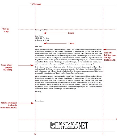 standard letterhead size letterhead large