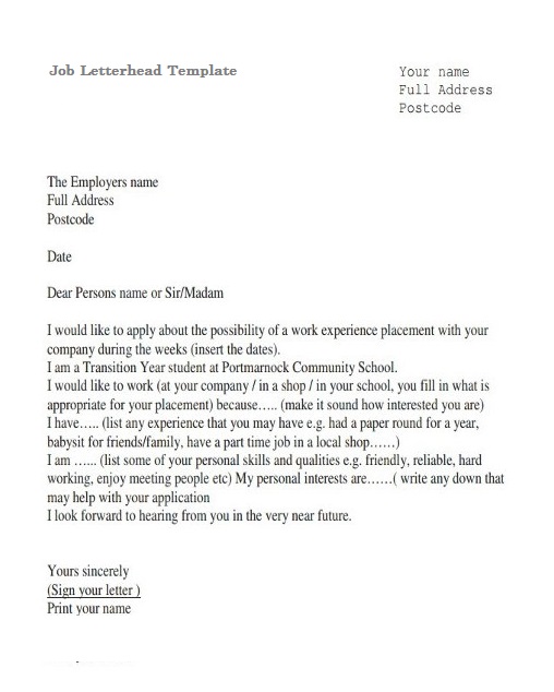 application letter for a head boy